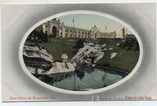 Postales: Exposition de Bruxelles 1910.- Dans les Jardins.