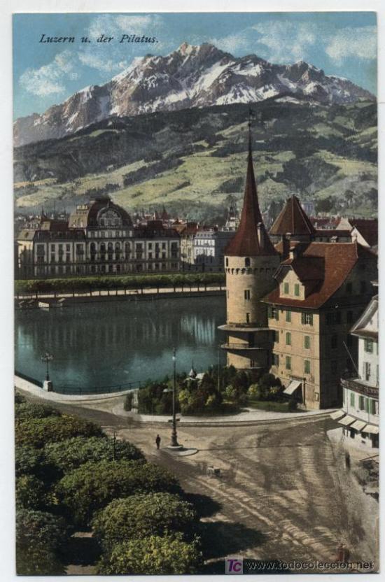 Postales: Lucerne und der Pilatus.