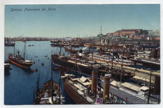 Postales: Genova.- Panorama del Porto.  &iexcl;IMPECABLE! - Foto 1