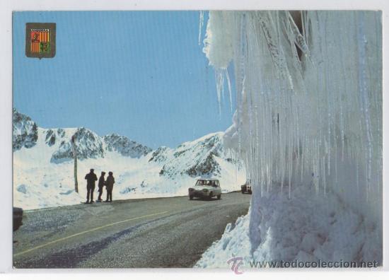 Postales: TARJETA POSTAL VALLS D&rsquo;ANDORRA PAS DE LA CASA PORT D&rsquo;ENVALIRA ESQUI ANDORRA
