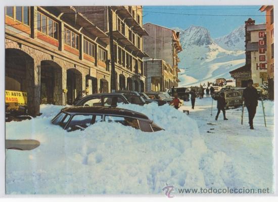 Postales: TARJETA POSTAL VALLS D&rsquo;ANDORRA PAS DE LA CASA VISTA DE LA PISTA DE COLLBLANCH  ESQUI ANDORRA