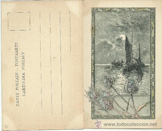 POSTAL BARCOS FLORES