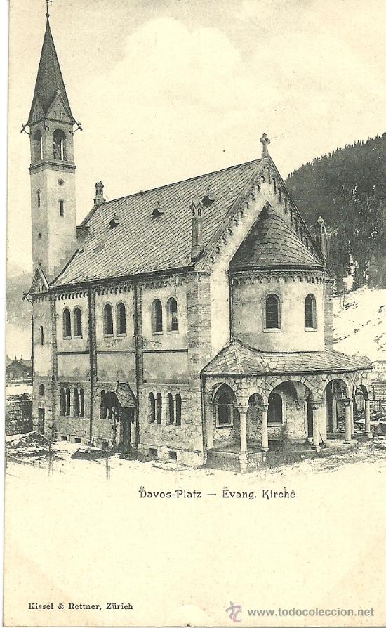 Postales: DAVOS PLATZ EVANG KIRCHE - Foto 1