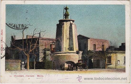 Postkarten: malta.- fountain, floriana.- ed. galea.- a&ntilde;o 1905.- ESCRITA
