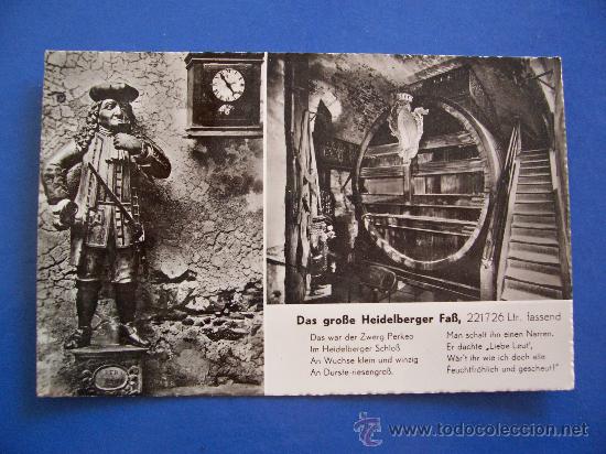Postkarten: postal alemana: das grosse heidelberger fass (sin circular, kunstverl. von k&ouml;nig)
