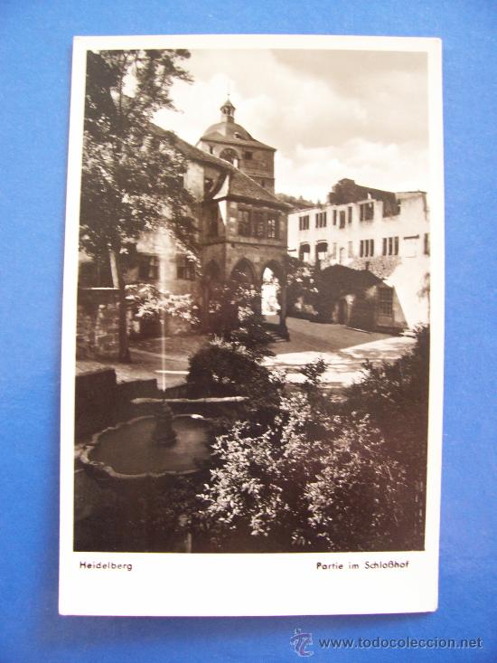 Postales: postal alemana: heidelberg, partie im schlosshof (sin circular, kunstverl. von k&ouml;nig)