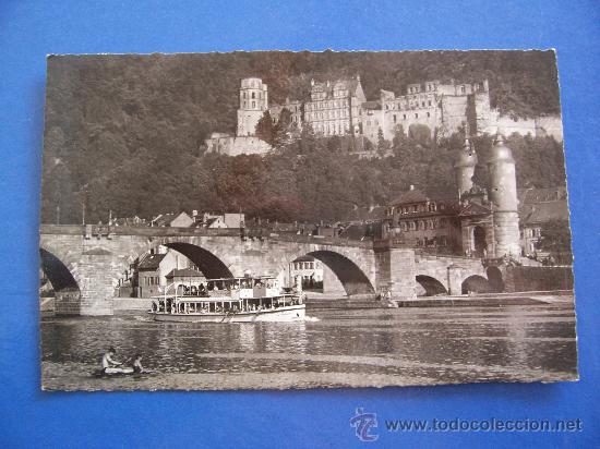 Postales: postal alemana: heidelberg, alte neckarbr&uuml;cke u.schloss (sin circular, kunstverl. von k&ouml;nig 7510)