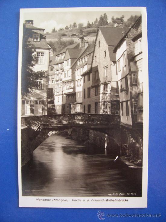 Postales: postal alemana: montjoie-monschau, partie a.d.friedrich-wilhelmsbr&uuml;cke  (sin circular, zeitz photo)