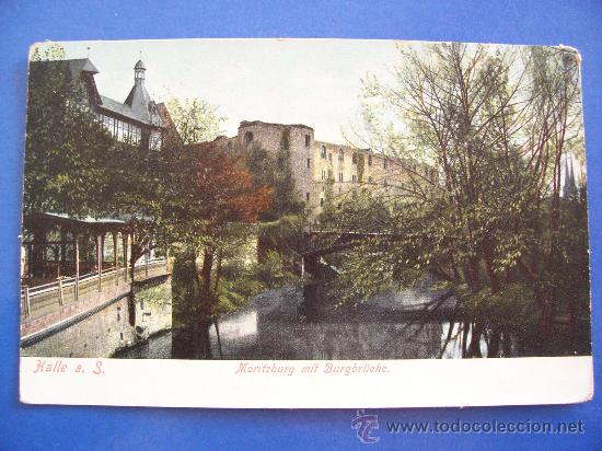Cartes Postales: postal alemana : halle a.s. moritzburg mit burgbr&uuml;cke (sin circular, scholz)
