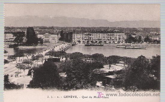 Postkarten: Geneve.- Quai du Mont Blanc.