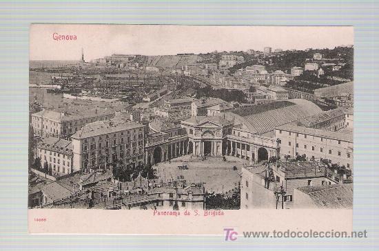 Postkarten: G&eacute;nova.- Panorama de S. Br&iacute;gida. Anterior a 1906.