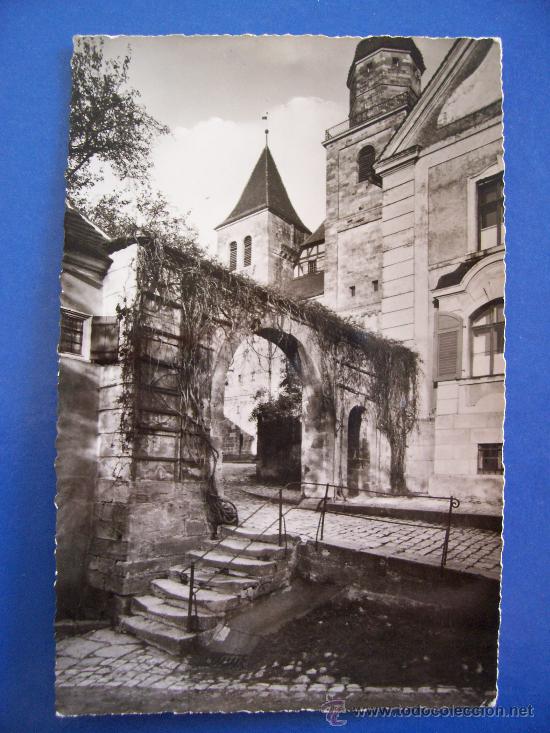 Postales: postal alemana: feuchtwangen - alfred m&uuml;ssel  (circulada 1959)