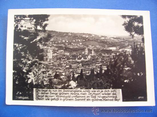 Postales: postal alemana: stuttgart  (sin circular, a&ntilde;os 50 aprox)