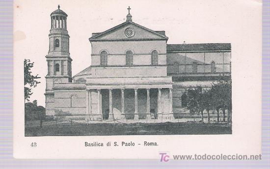Cartes Postales: Roma.- Basilica di S. Paolo. Postal editada con motivo del A&ntilde;o Santo de 1900.