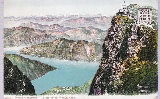 Cartes Postales: Monte Generoso.- Vista verso Monte Rosa.