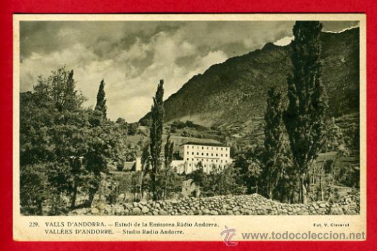 Postkarten: valls d&acute;andorra, estudi de la emissora radio andorra,    P42504