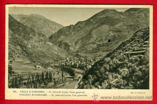 Postkarten: andorra, valls d&acute;andorra, st. julia de loria, vista general,    P42512