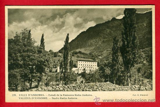 Postkarten: andorra, valls d&acute;andorra, estudi de la emisora radio andorra,    P42516