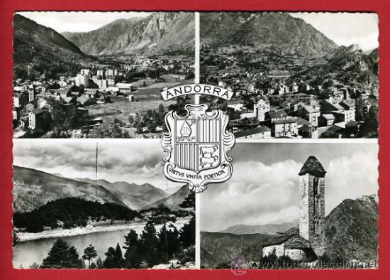 Postkarten: andorra, les escaldes, cuatro vistas,    P42522
