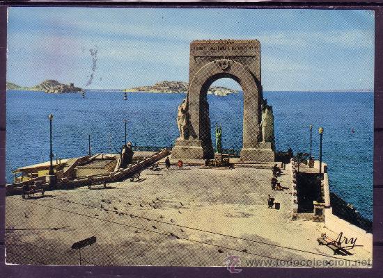 Postales: MONUMENTO A LOS HEROES DE ORIENTE - MARSELLA - Foto 1