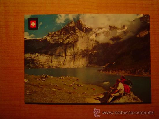 Postcards: POSTAL CINCO CONTINENTES SUIZA LAGO OESCHINEN SIN CIRCULAR