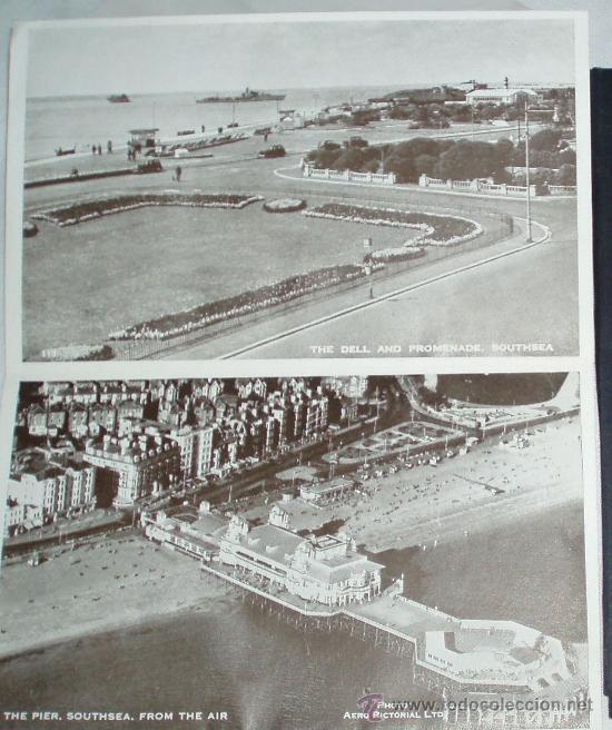 Cartoline: desplegable con sobre de 6 postales del puerto de portsmouth a&ntilde;os 30