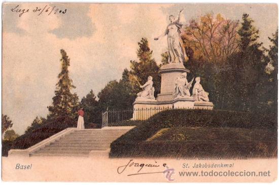 Postkarten: TARJETA POSTAL. SUIZA. BASEL. ST. JAKOBSDENKMAL.