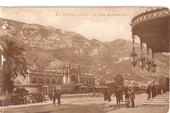 Postkarten: TARJETA POSTAL. MONTE CARLO. LE CAFE DE PARIS. N&ordm; 67. LL.