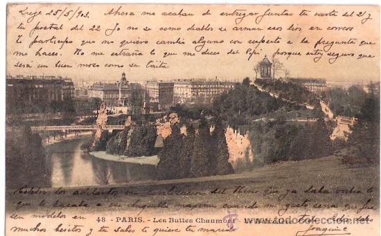 Postkarten: TARJETA POSTAL. FRANCIA. PARIS. N&ordm; 48. LES BUTTES CHAUMONT - LE BELVEDEVE.
