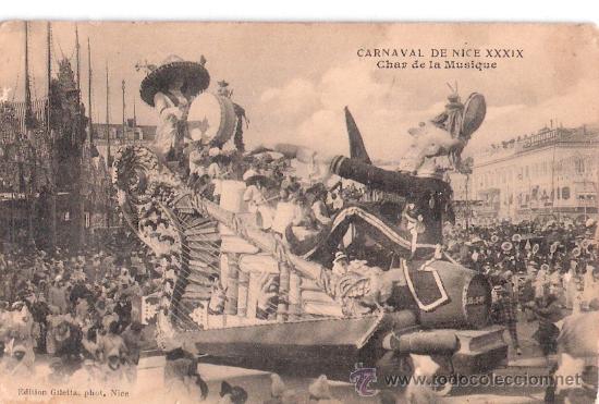 Postkarten: TARJETA POSTAL. FRANCIA. CARNAVAL DE NICE XXXIX. CHAV DE LA MUSIQUE. EDIT. GILETTA, PHOT.