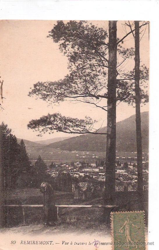 Cartoline: TARJETA POSTAL. FRANCIA. REMIREMONT. VUE A TRAVES LES ARBRES. N&ordm; 89.