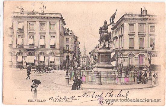Cartoline: TARJETA POSTAL. BELGICA. BRUXELLES. LA PLACE ROYALE. N&ordm; 35. COLECCION ND.