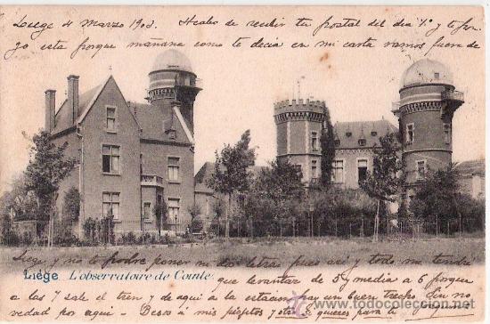 Cartoline: TARJETA POSTAL. BELGICA. LIEGE. L OBSERVATOIRE DE COINTE.