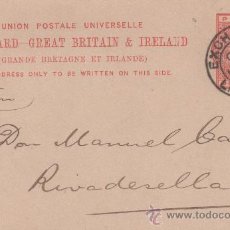 Postales: GRAN BRETAÑA E IRLANDA - LIVERPOOL - RIVADESELLA - 1892. Lote 24667998