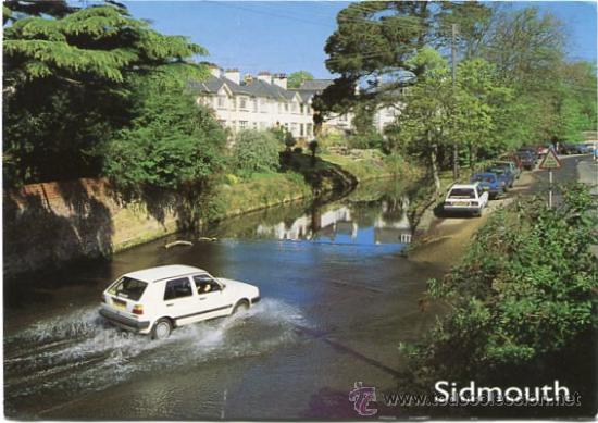 Postales: THE FORD, RICER SID, SIDMOUTH CIRCULADA CON SELLO POSTAL ALGO DOBLADA