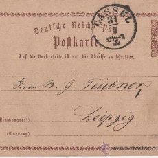 Postales: ALEMANIA - CASSEL - LEIPZIG - 1874. Lote 24683917