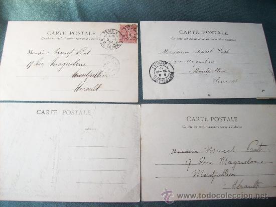 Postales: 4 postales de Paris 1903 - Foto 2