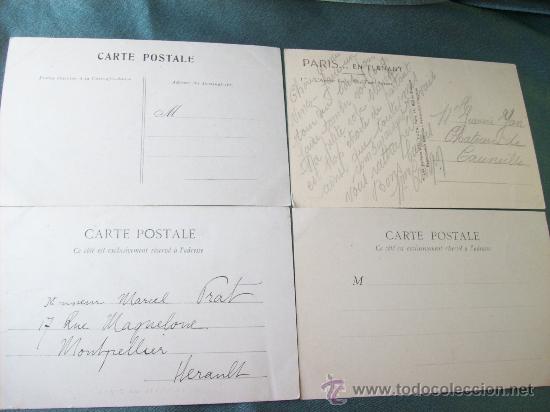 Postales: 4 postales de Paris 1903 - Foto 2