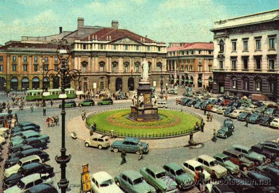 Postales: MILANO PIAZZA E TEATRO DELLA SCALA NUEVA - Foto 1