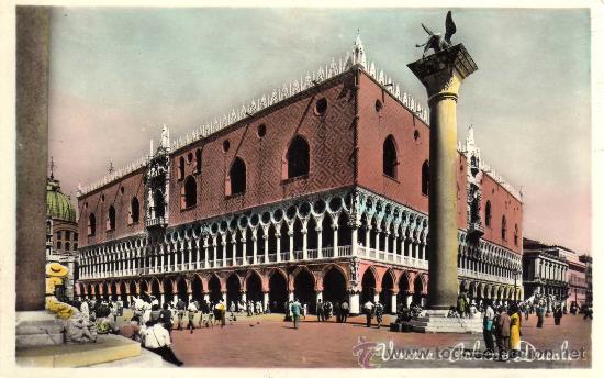 Postales: VENISE PALAIS DUCAL CIRCULADA CON SELLO A&Ntilde;O 1959