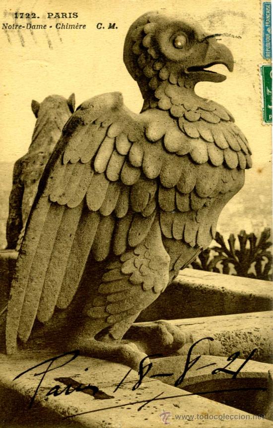 Postales: Par&iacute;s. Notre Dame. Quimera - Foto 1