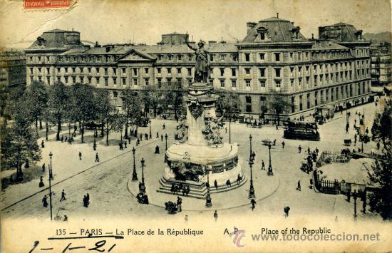 Postales: Paris. La Place de la R&eacute;publique - Foto 1