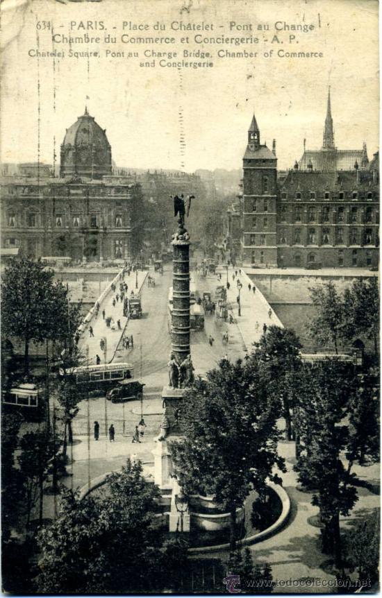 Postales: Paris. Place de Ch&acirc;telet - Foto 1