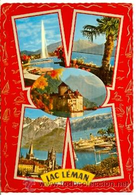 Postcards: 7-sui14. Postal Lac L&eacute;man