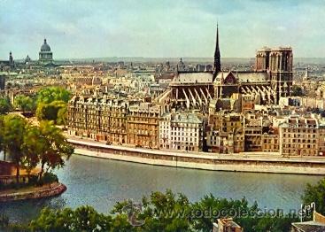 Cartes Postales: 7-fra135. Postal Panorama sur Notre Dame et le Pantheon