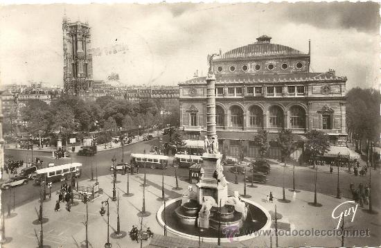 Postales: PARIS PLACE DU CH&Acirc;TELET ET TOUR SAINT-JACQUES N&ordm; 343 E. GUY