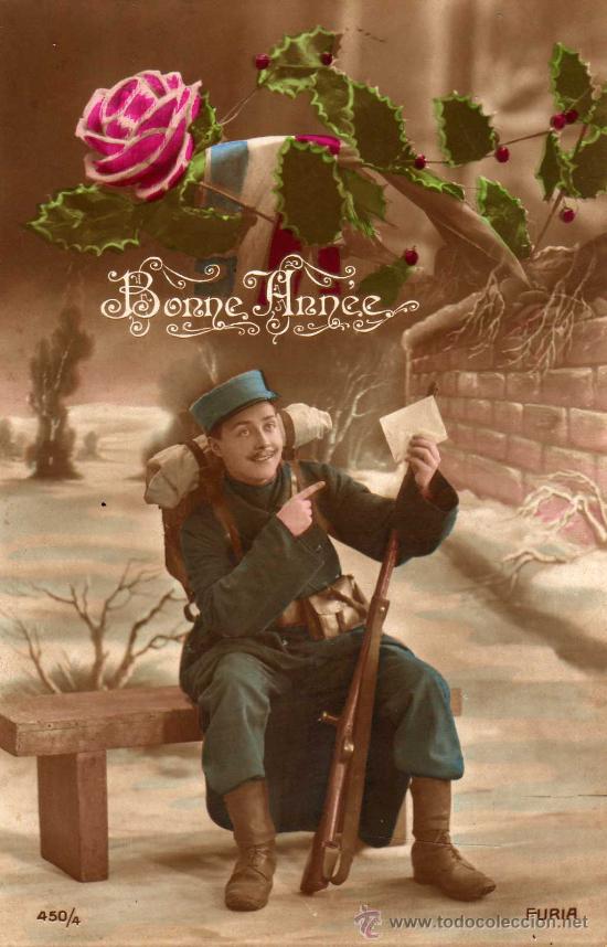 Postcards: postal de un soldado frances,ciculada