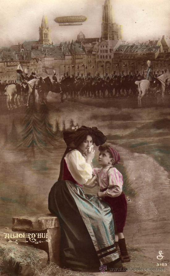Postcards: postal patriotica ejercito al fondo,no circulada