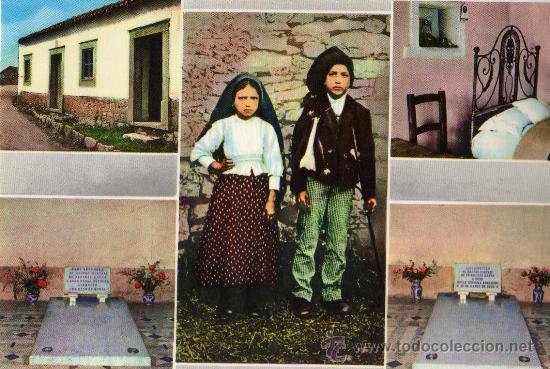 Postales: F&Aacute;TIMA RECORDATORIO DE FRANCISCO Y JACINTA ESCRITA SIN CIRCULAR - Foto 1