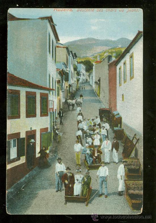 Postcards: TARJETA POSTAL DE PORTUGAL. MADEIRA. DESCENTE DES CHARS DU MONT.